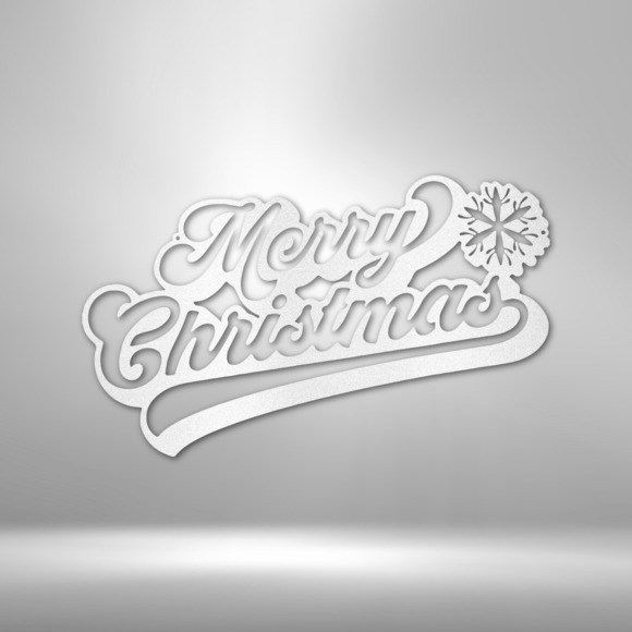 Merry Christmas Quote Steel Sign Laser Cut Powder Coated Home & Office Metal Wal